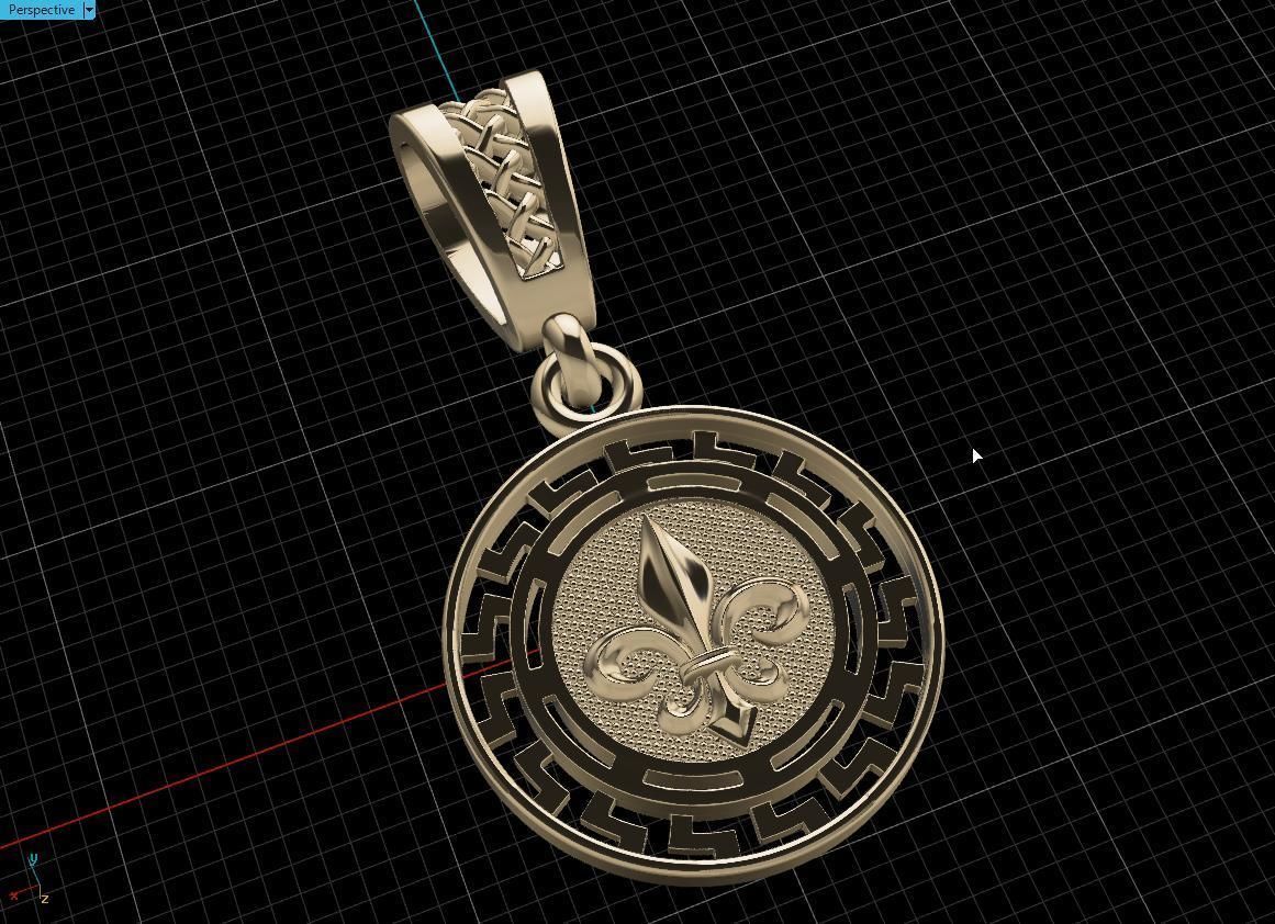 pendant rooster Free 3D print model_17