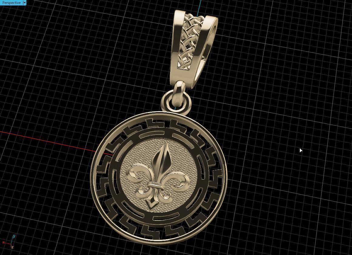 pendant rooster Free 3D print model_16