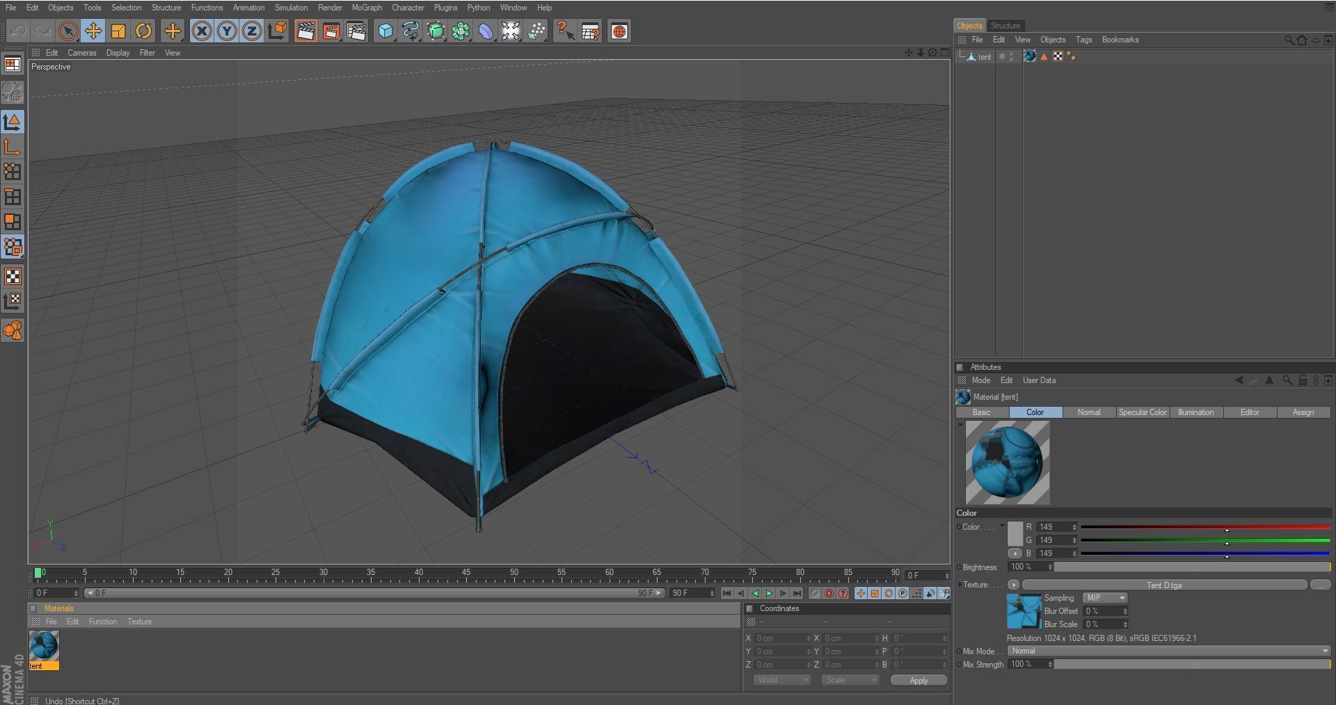Camping Tent 3D model_8