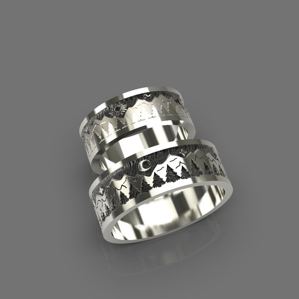 rings nature 3D print model_1