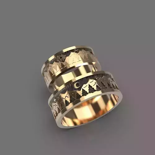 rings nature 3D print model