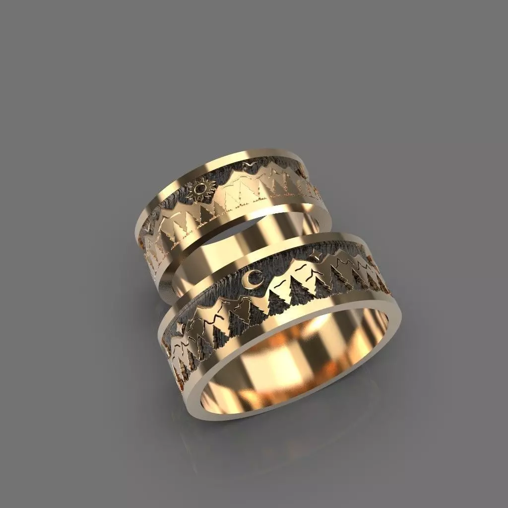 rings nature 3D print model_0