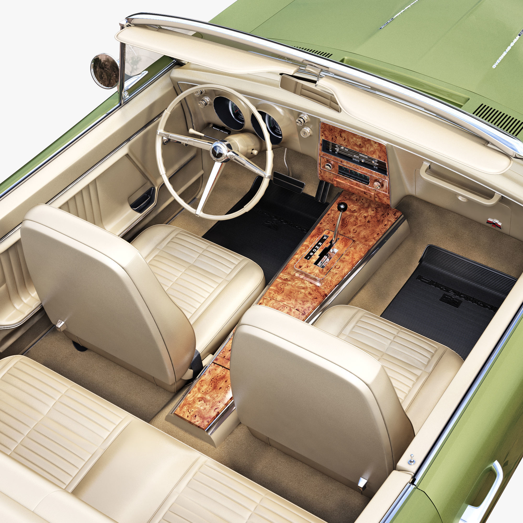 Pontiac firebird 1967 convertible 3D model_14