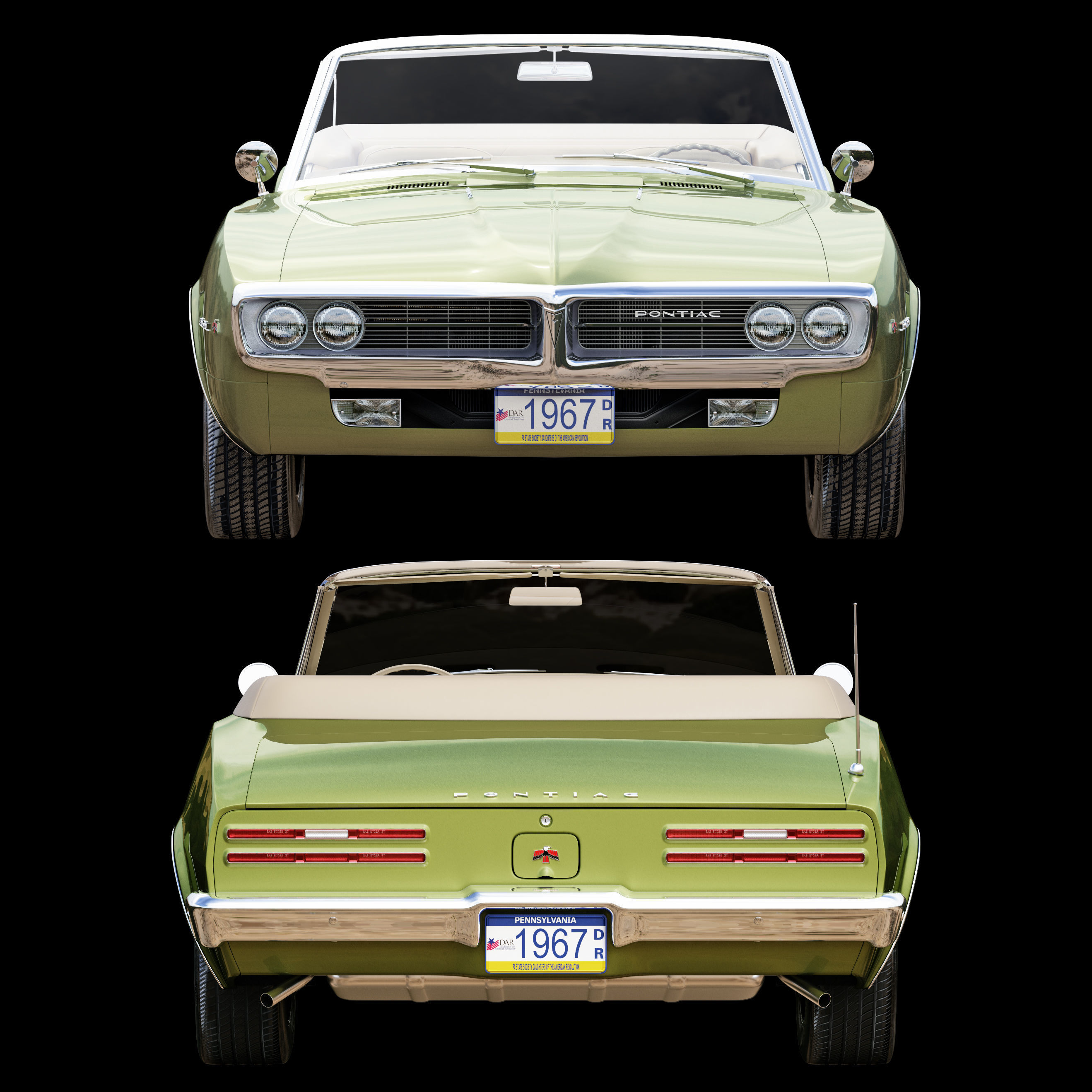 Pontiac firebird 1967 convertible 3D model_22
