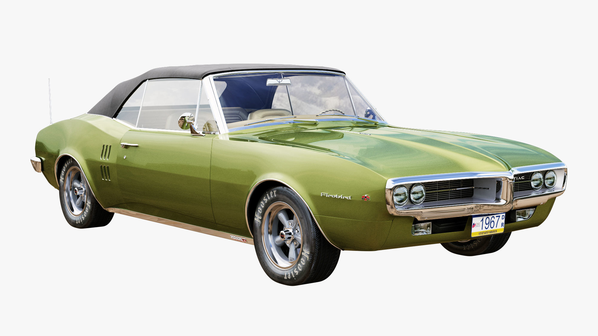 Pontiac firebird 1967 convertible 3D model_1