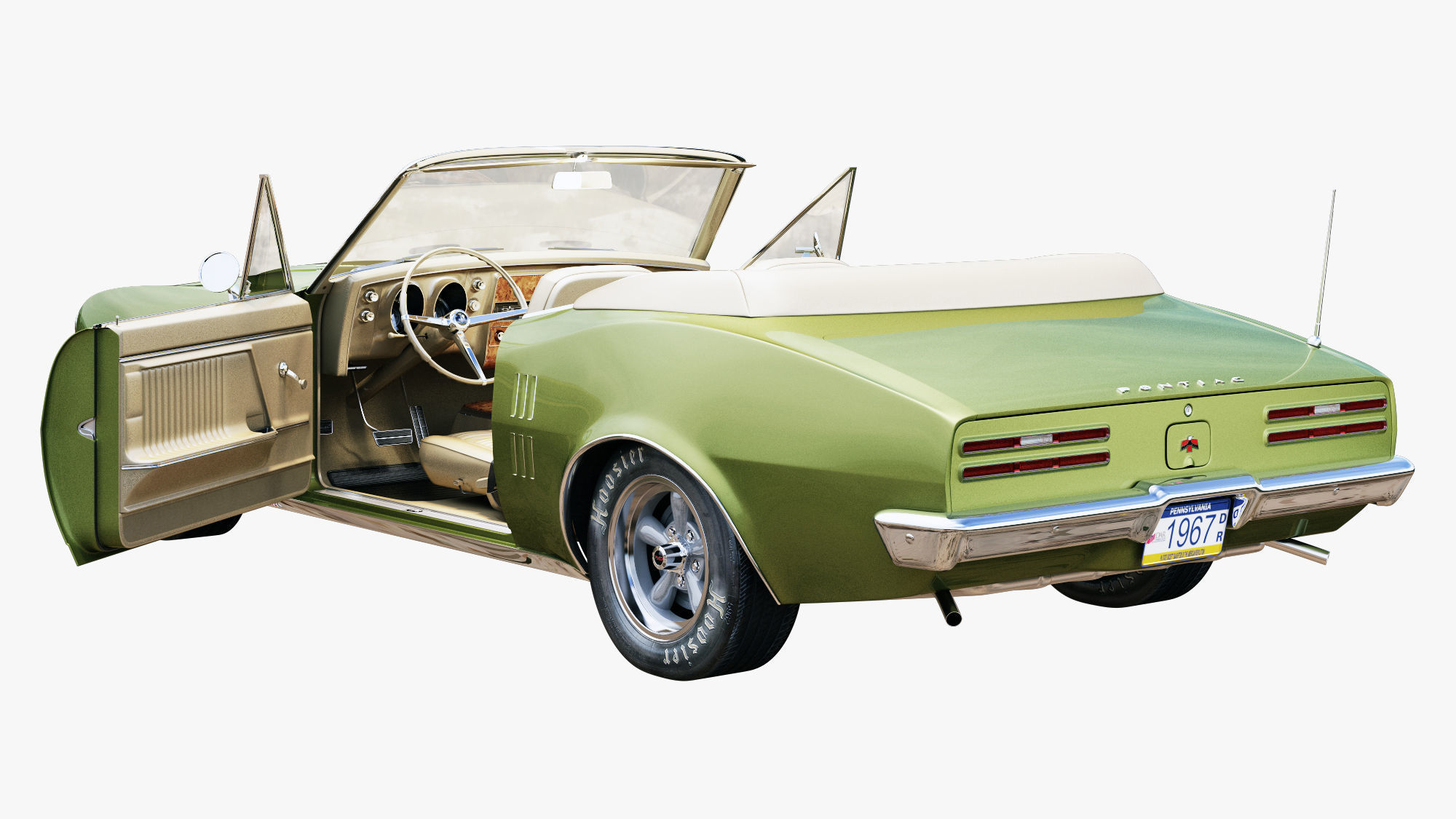 Pontiac firebird 1967 convertible 3D model_5
