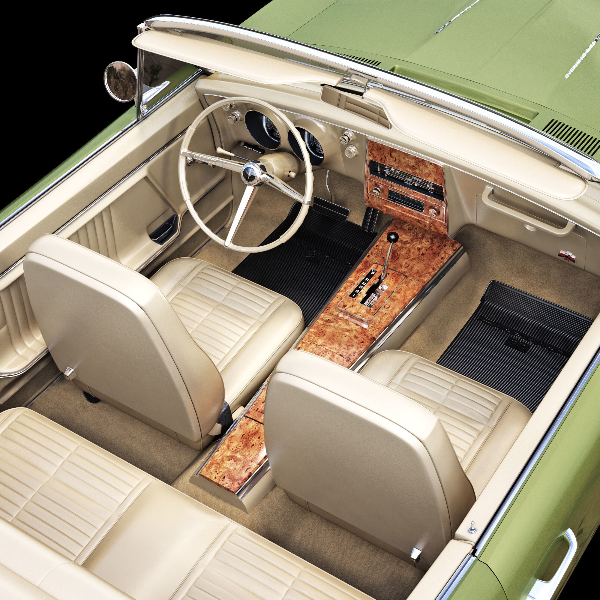 Pontiac firebird 1967 convertible 3D model_23