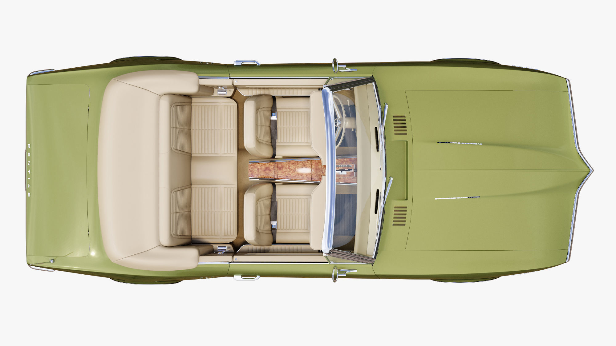 Pontiac firebird 1967 convertible 3D model_4