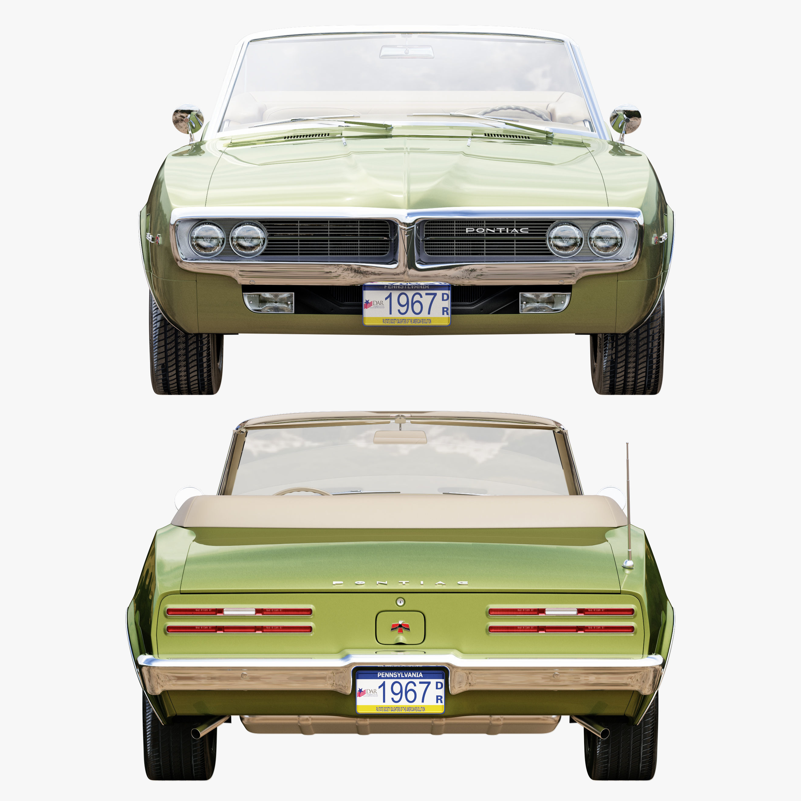 Pontiac firebird 1967 convertible 3D model_13