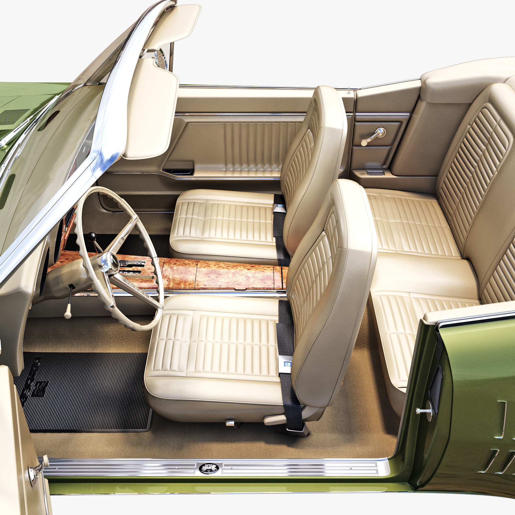 Pontiac firebird 1967 convertible 3D model_15