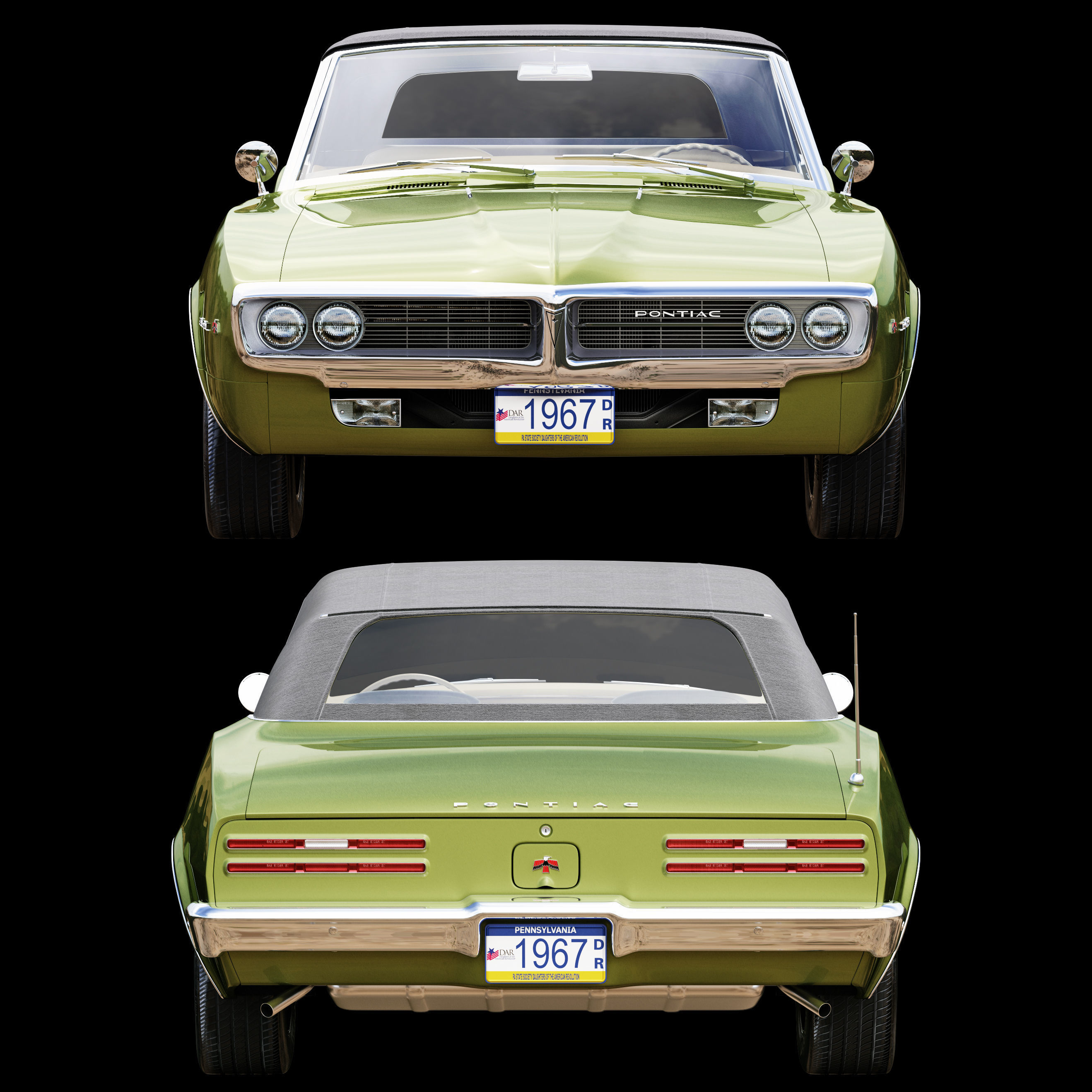 Pontiac firebird 1967 convertible 3D model_21