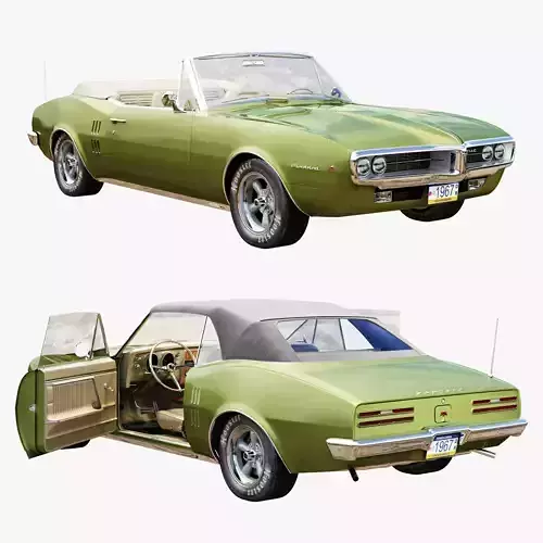 Pontiac firebird 1967 convertible 3D model