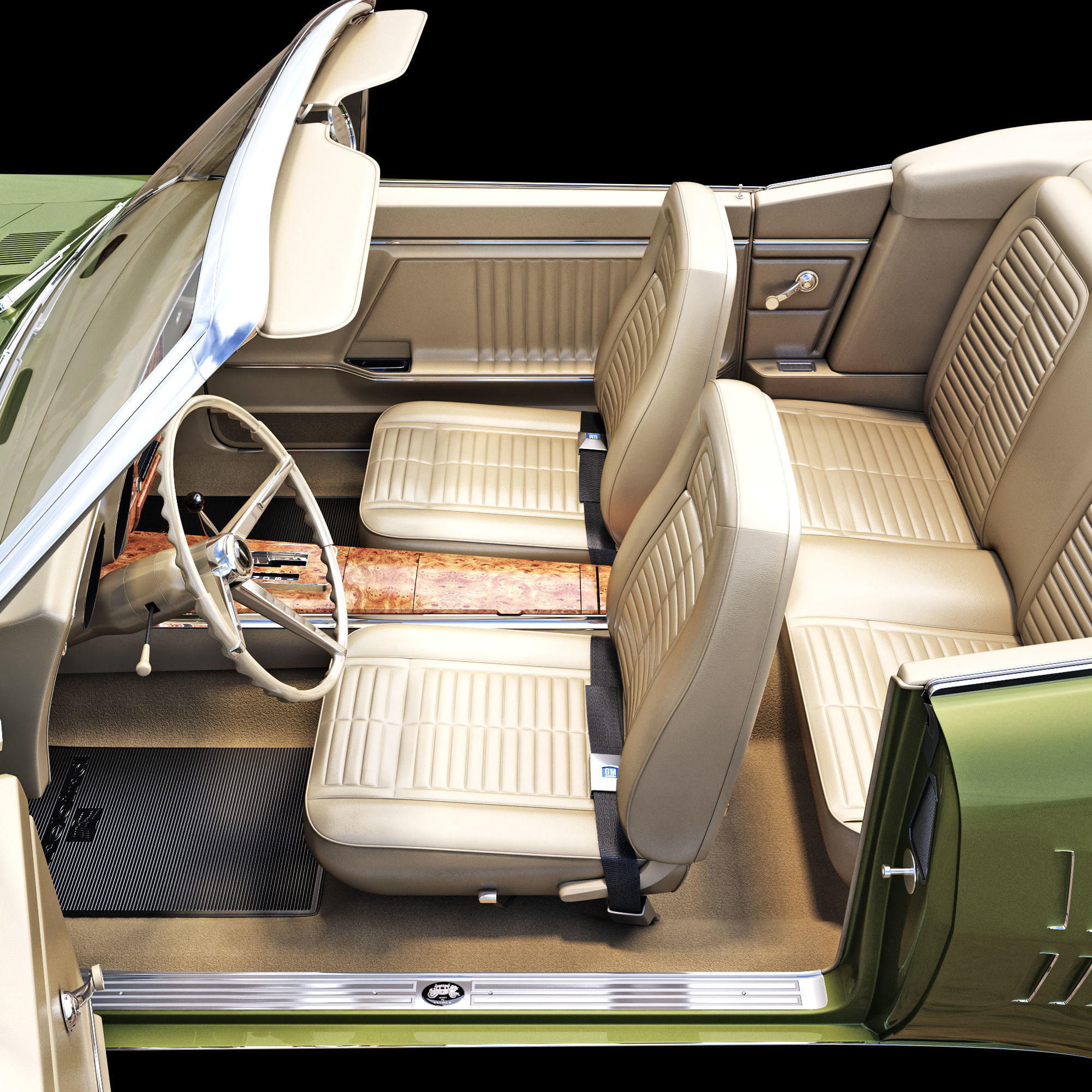 Pontiac firebird 1967 convertible 3D model_24