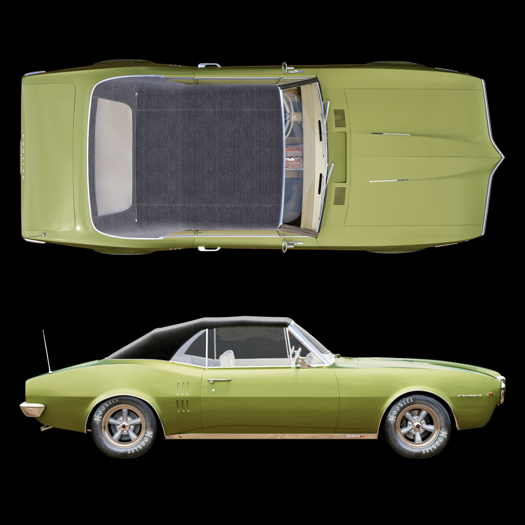 Pontiac firebird 1967 convertible 3D model_18