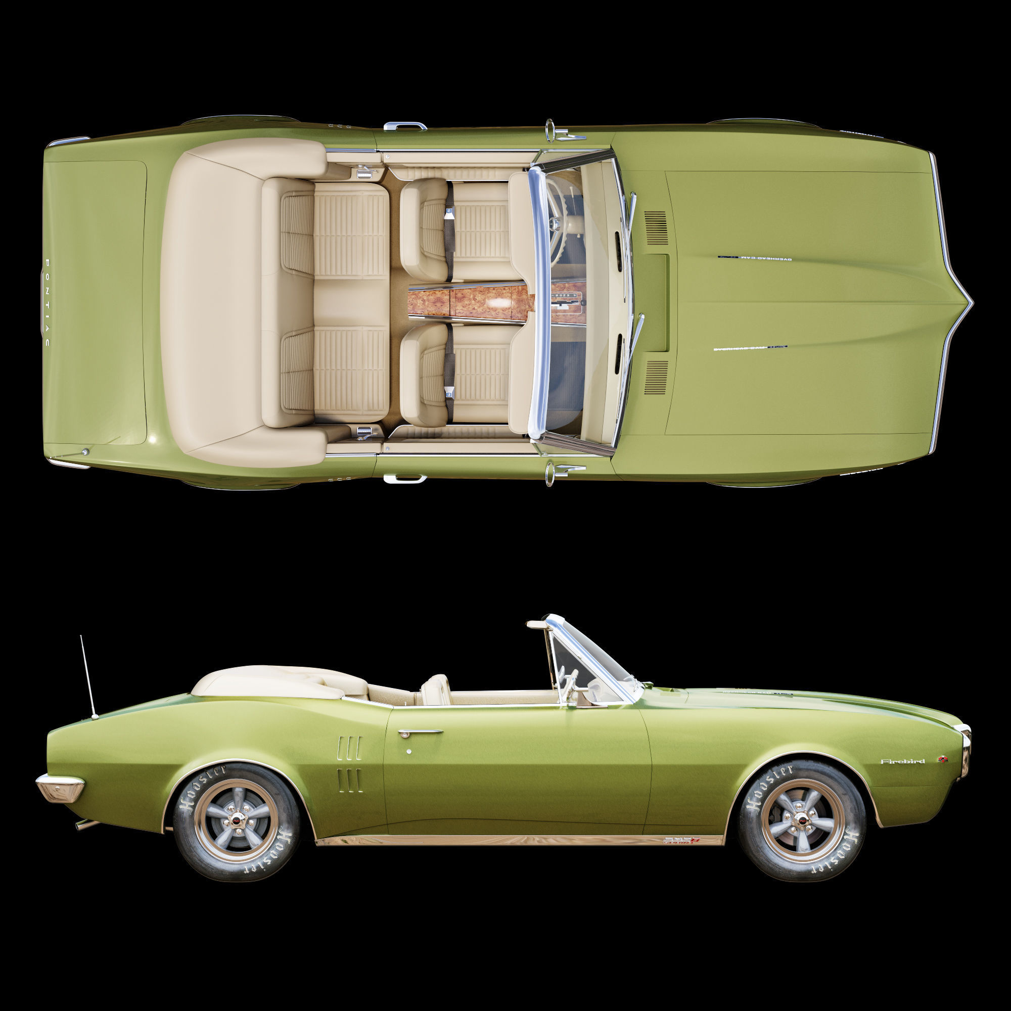 Pontiac firebird 1967 convertible 3D model_19