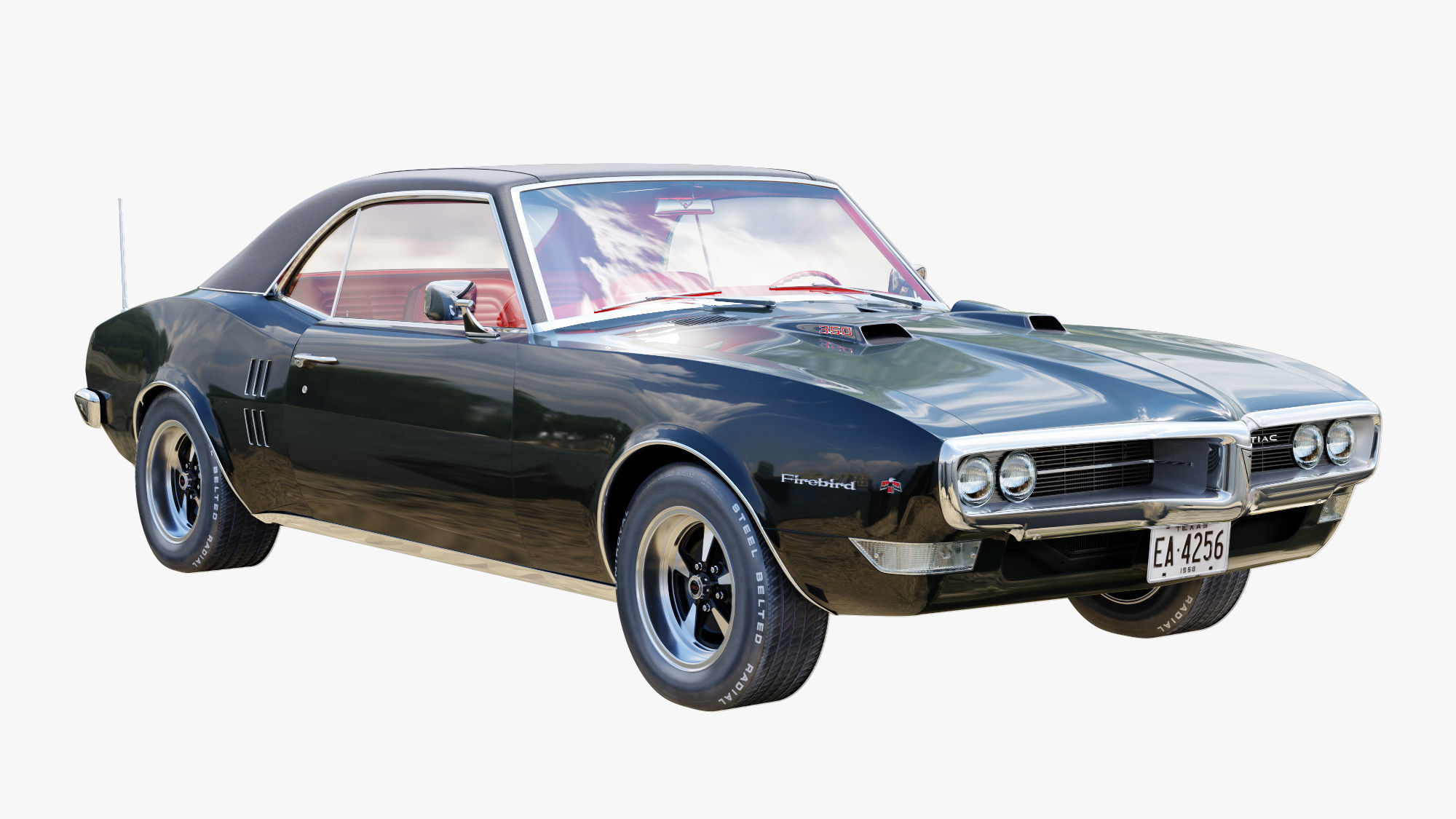 Pontiac firebird 1968 3D model_1