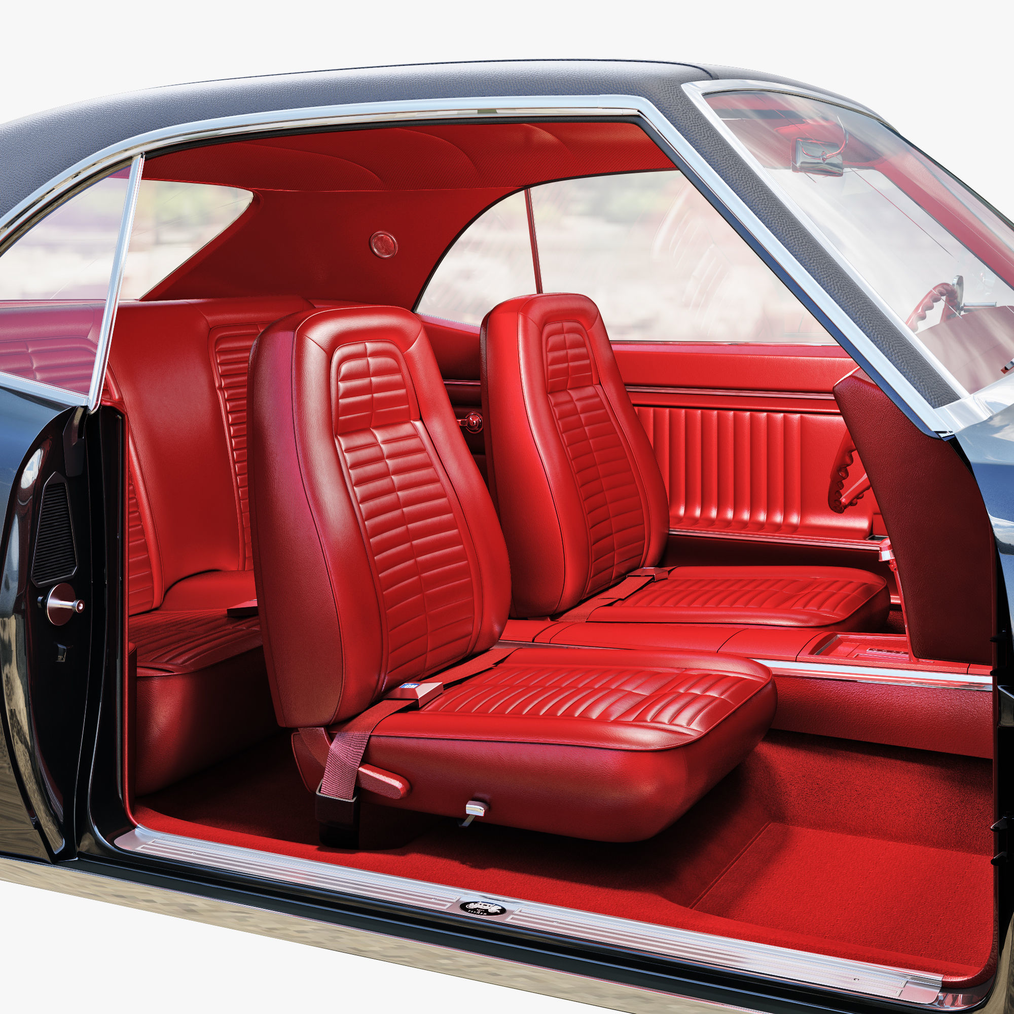 Pontiac firebird 1968 3D model_10