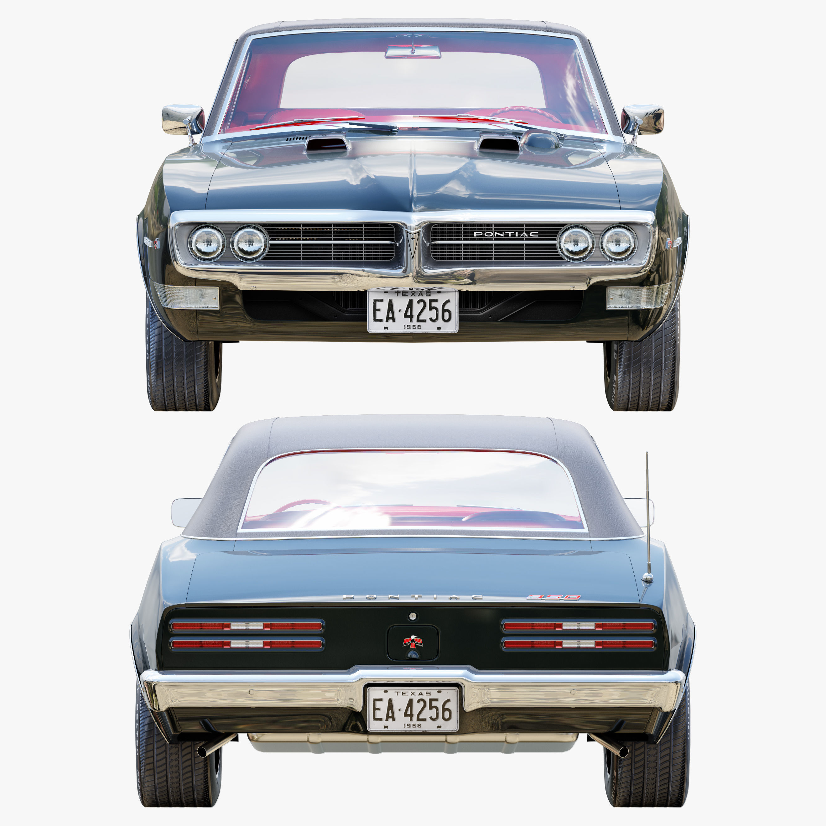 Pontiac firebird 1968 3D model_7