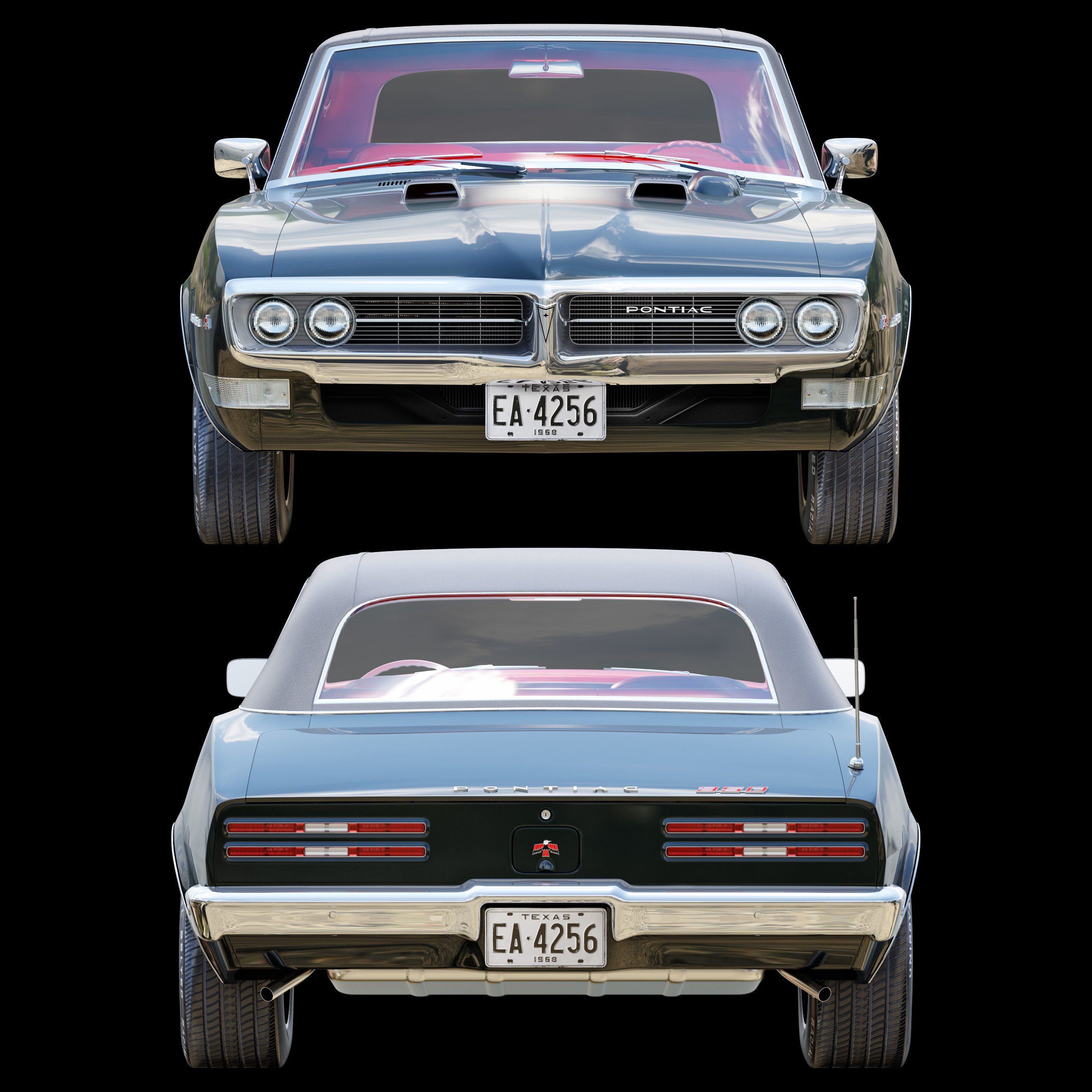 Pontiac firebird 1968 3D model_13