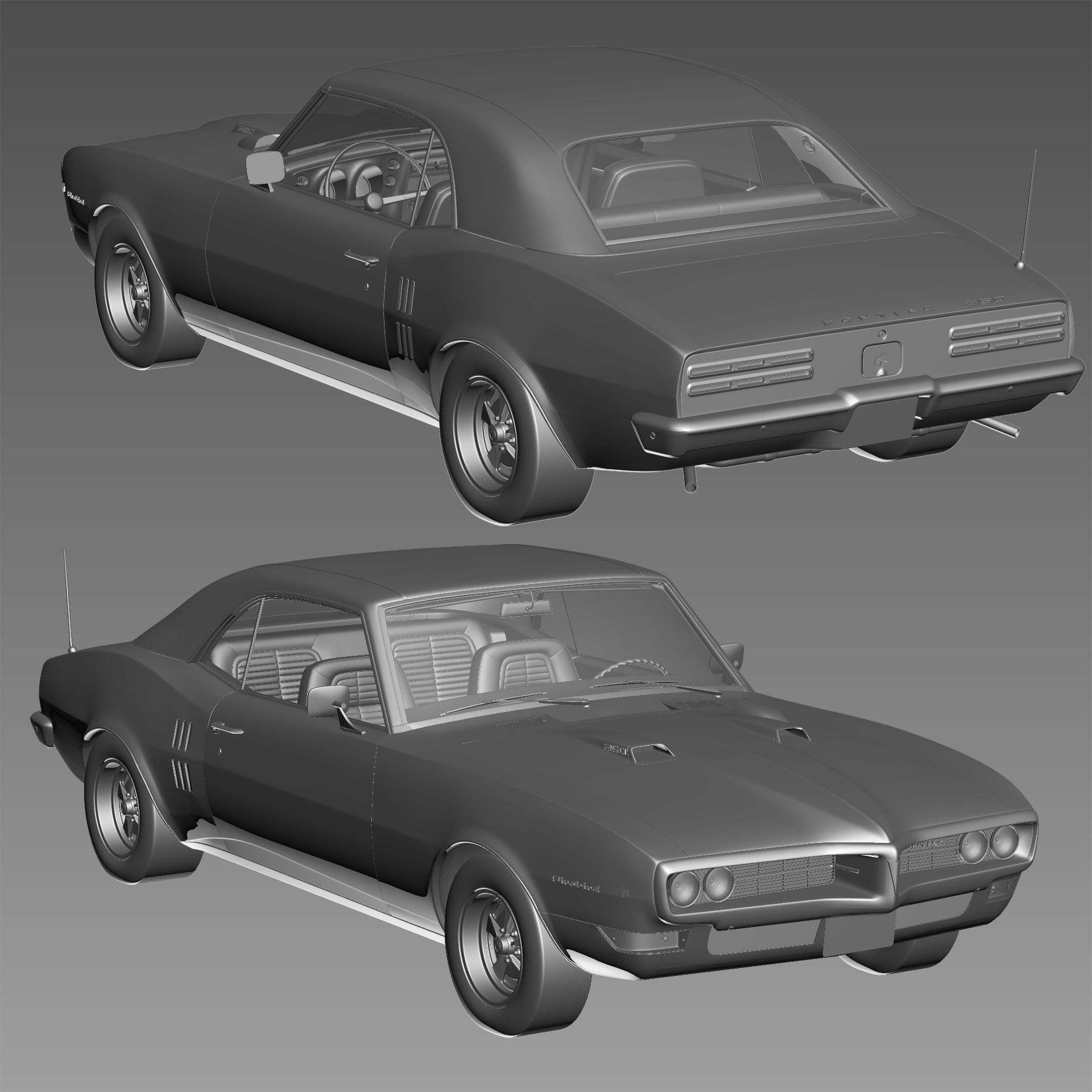 Pontiac firebird 1968 3D model_24