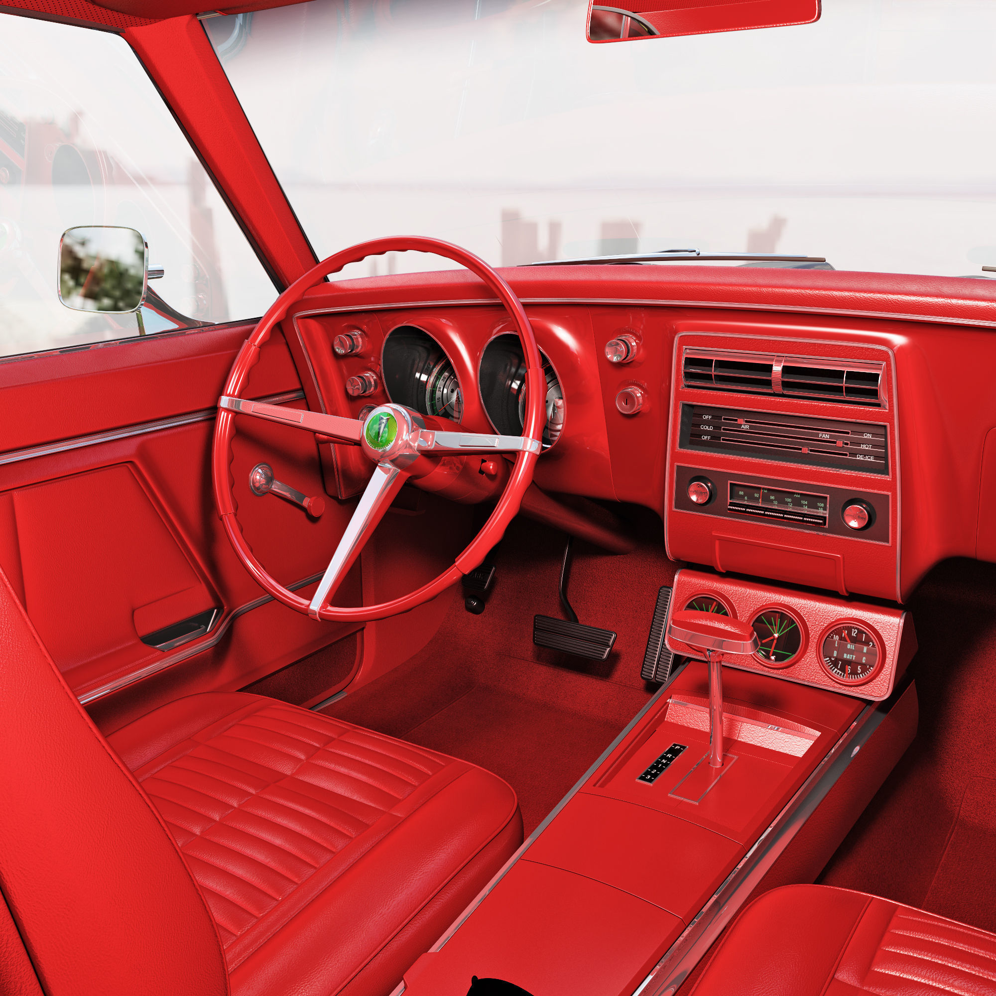 Pontiac firebird 1968 3D model_9