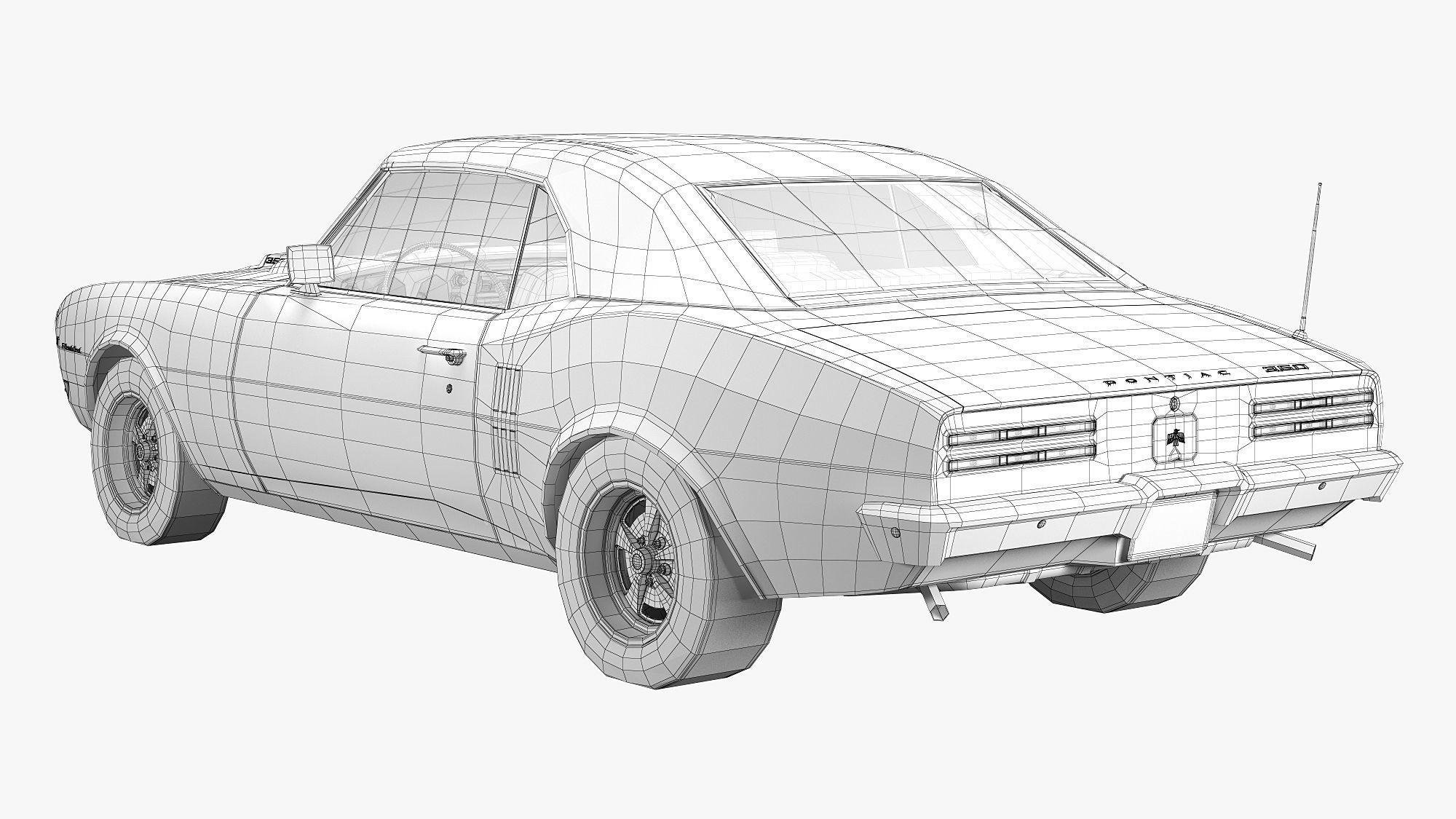 Pontiac firebird 1968 3D model_18