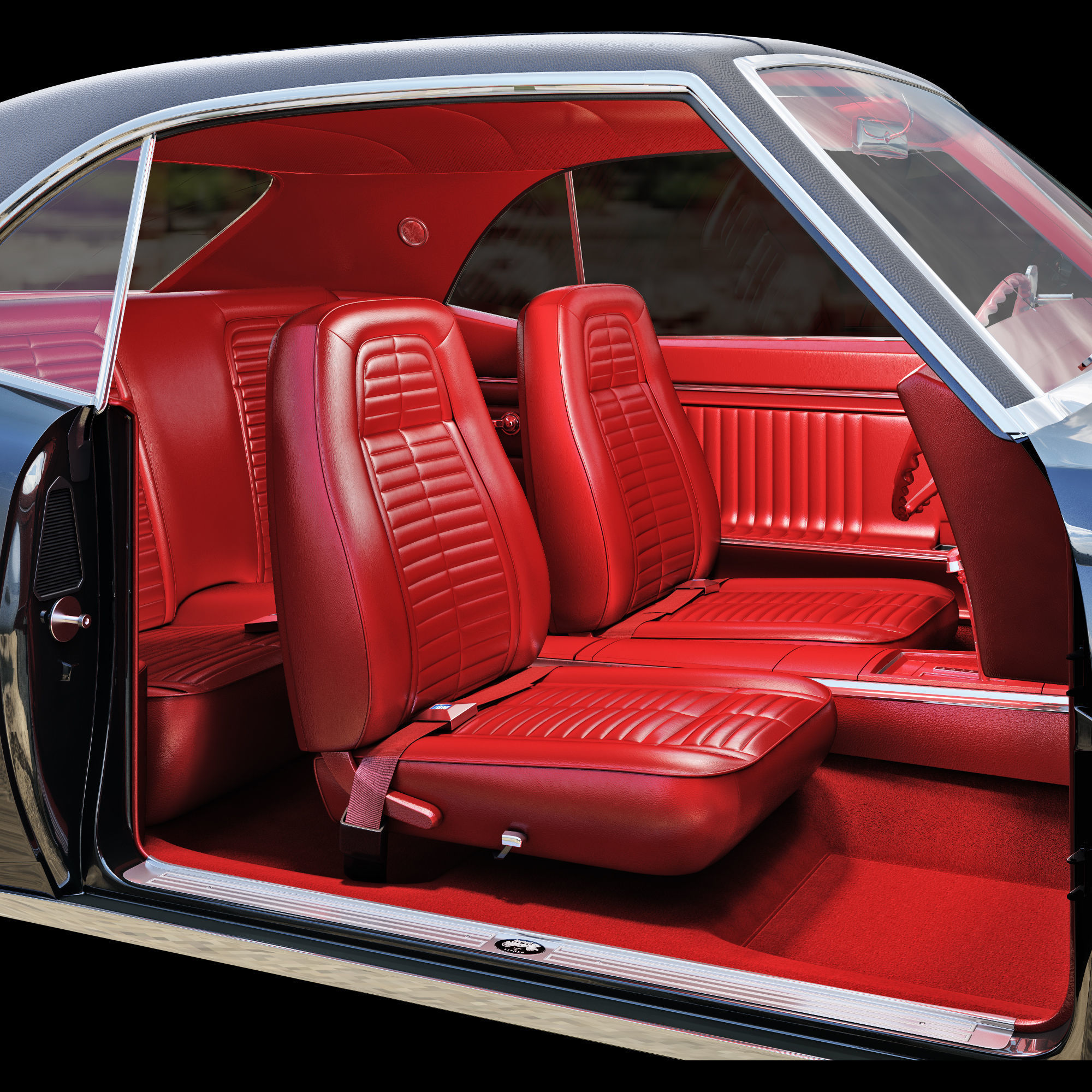 Pontiac firebird 1968 3D model_16