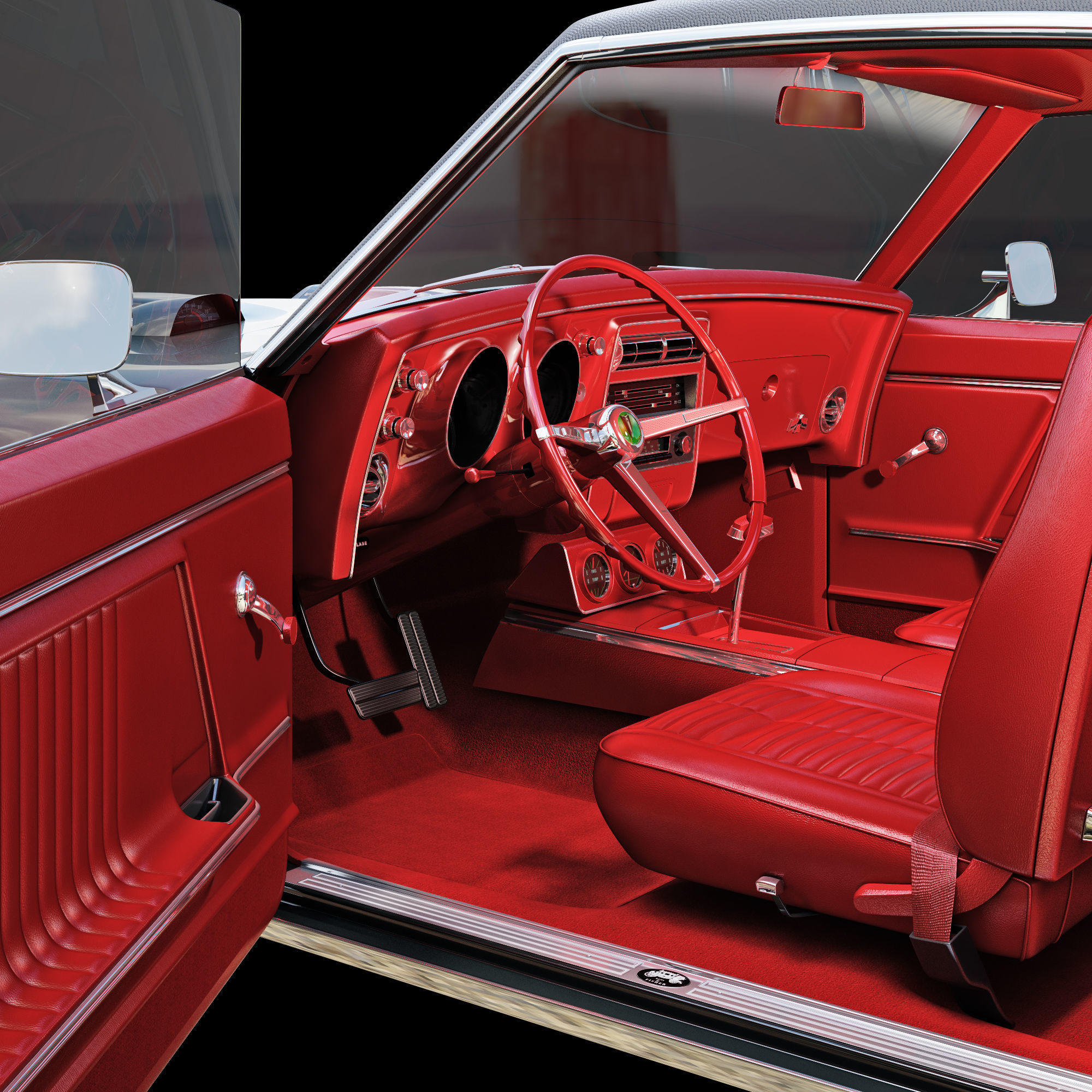 Pontiac firebird 1968 3D model_14