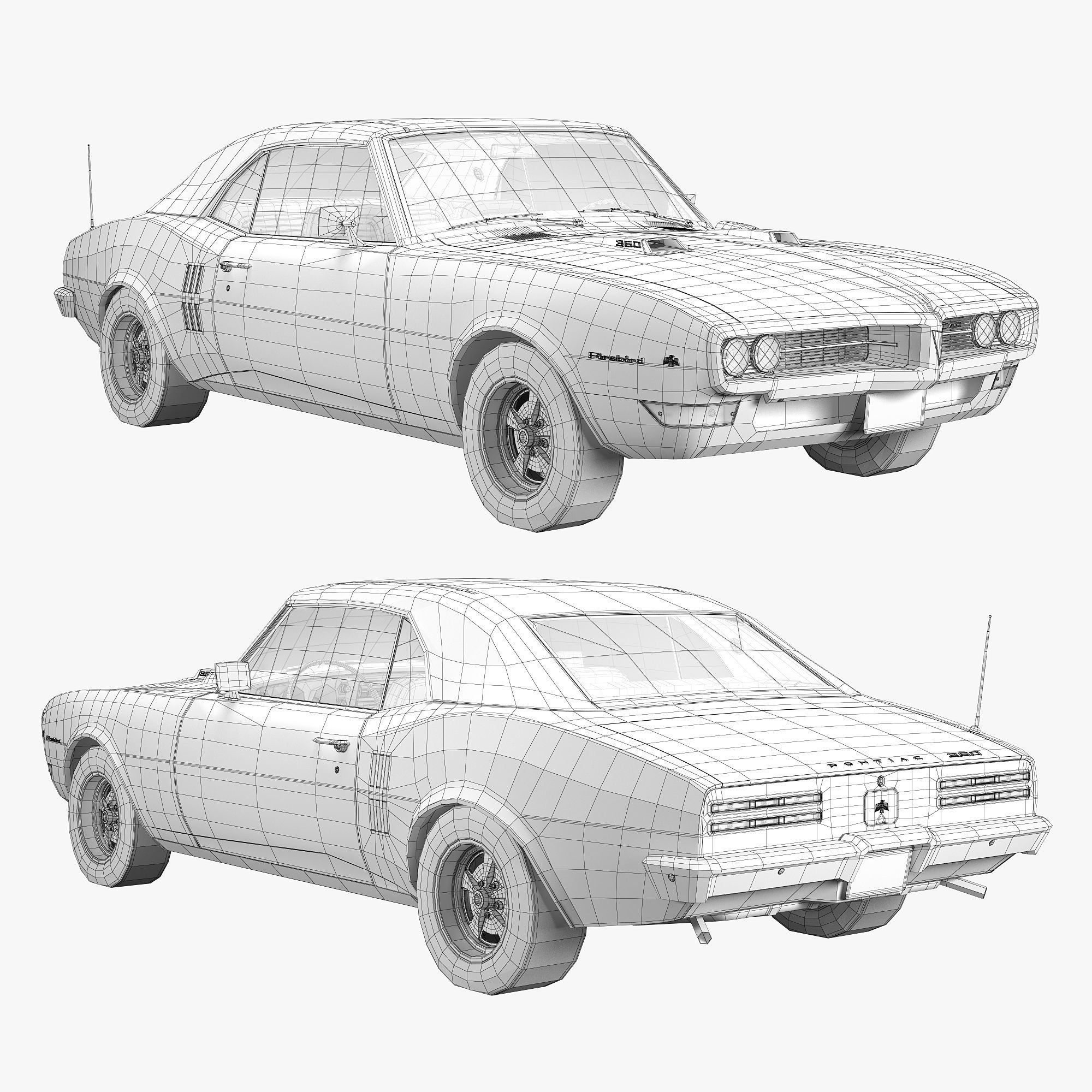 Pontiac firebird 1968 3D model_19