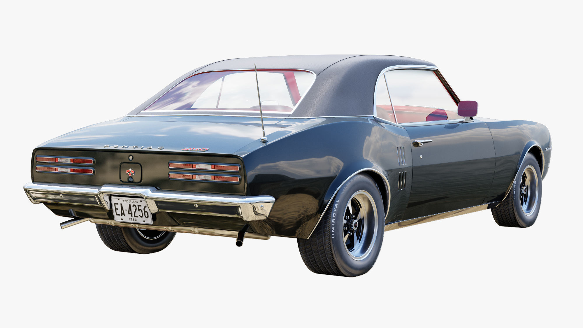 Pontiac firebird 1968 3D model_3