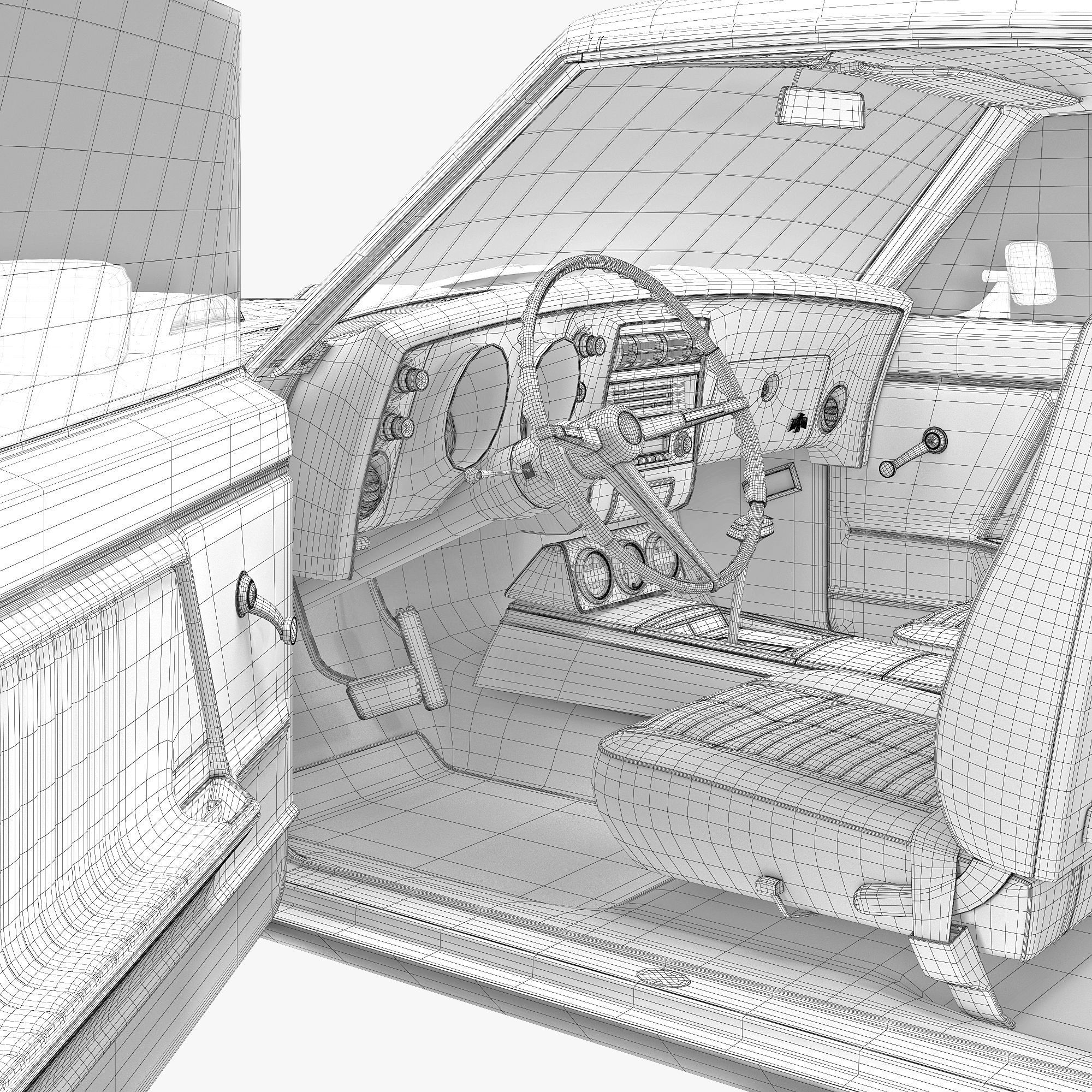 Pontiac firebird 1968 3D model_22