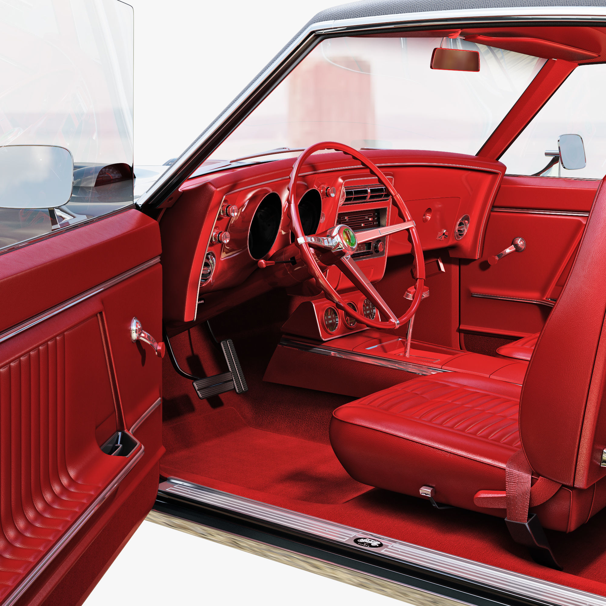 Pontiac firebird 1968 3D model_8