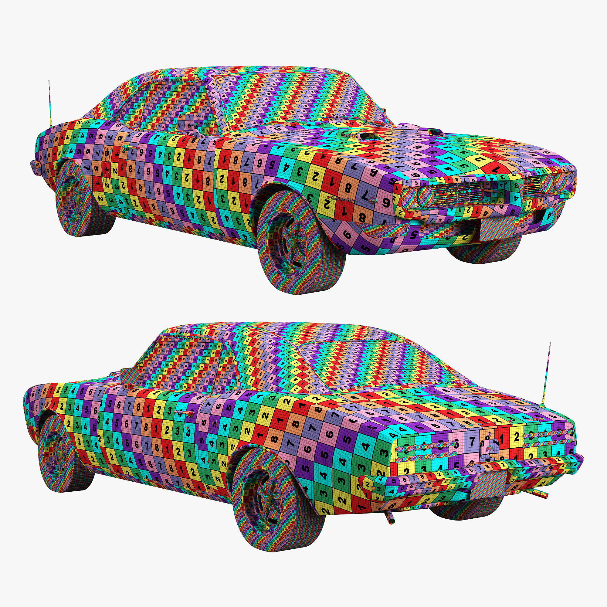 Pontiac firebird 1968 3D model_23