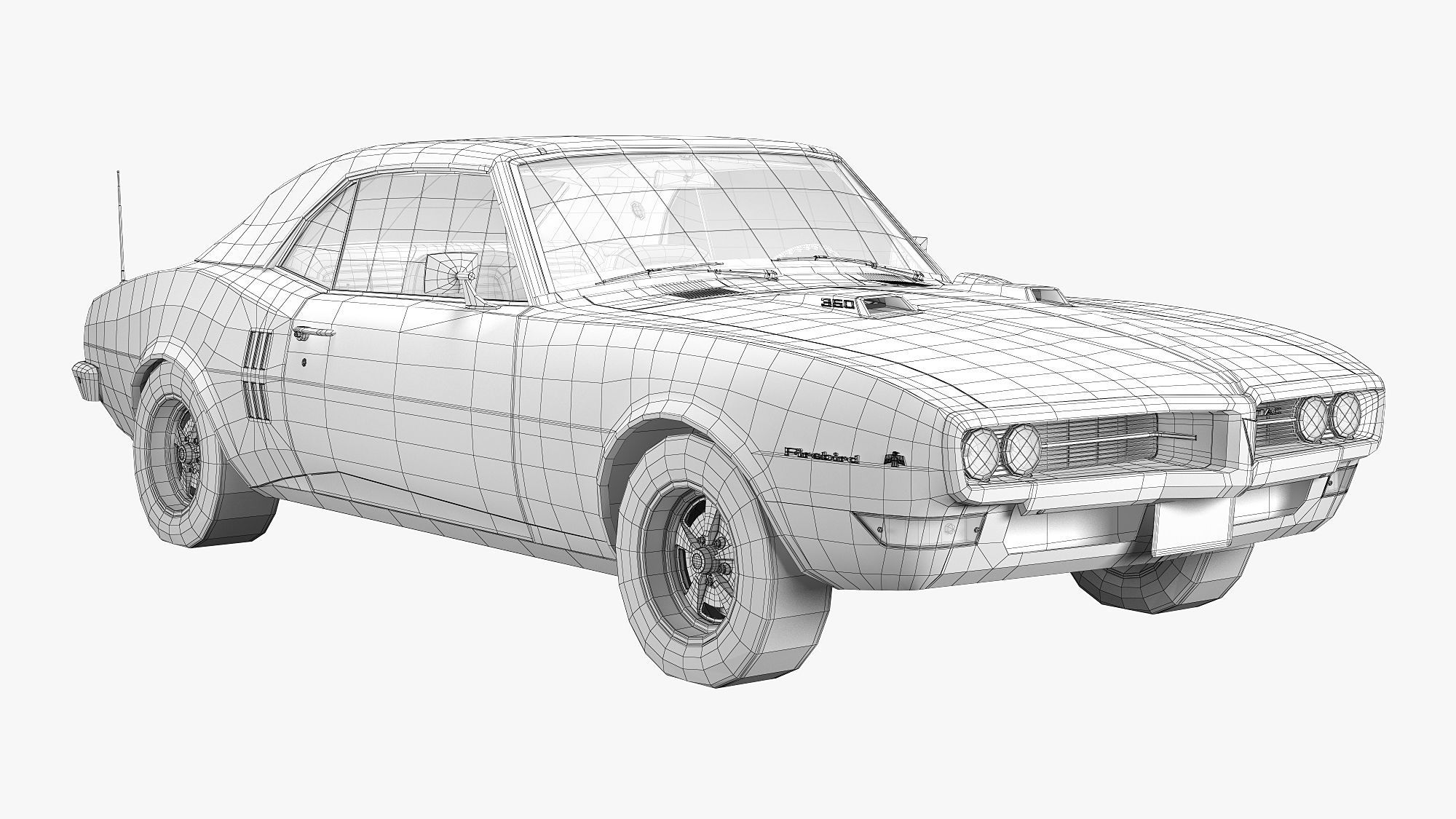 Pontiac firebird 1968 3D model_17
