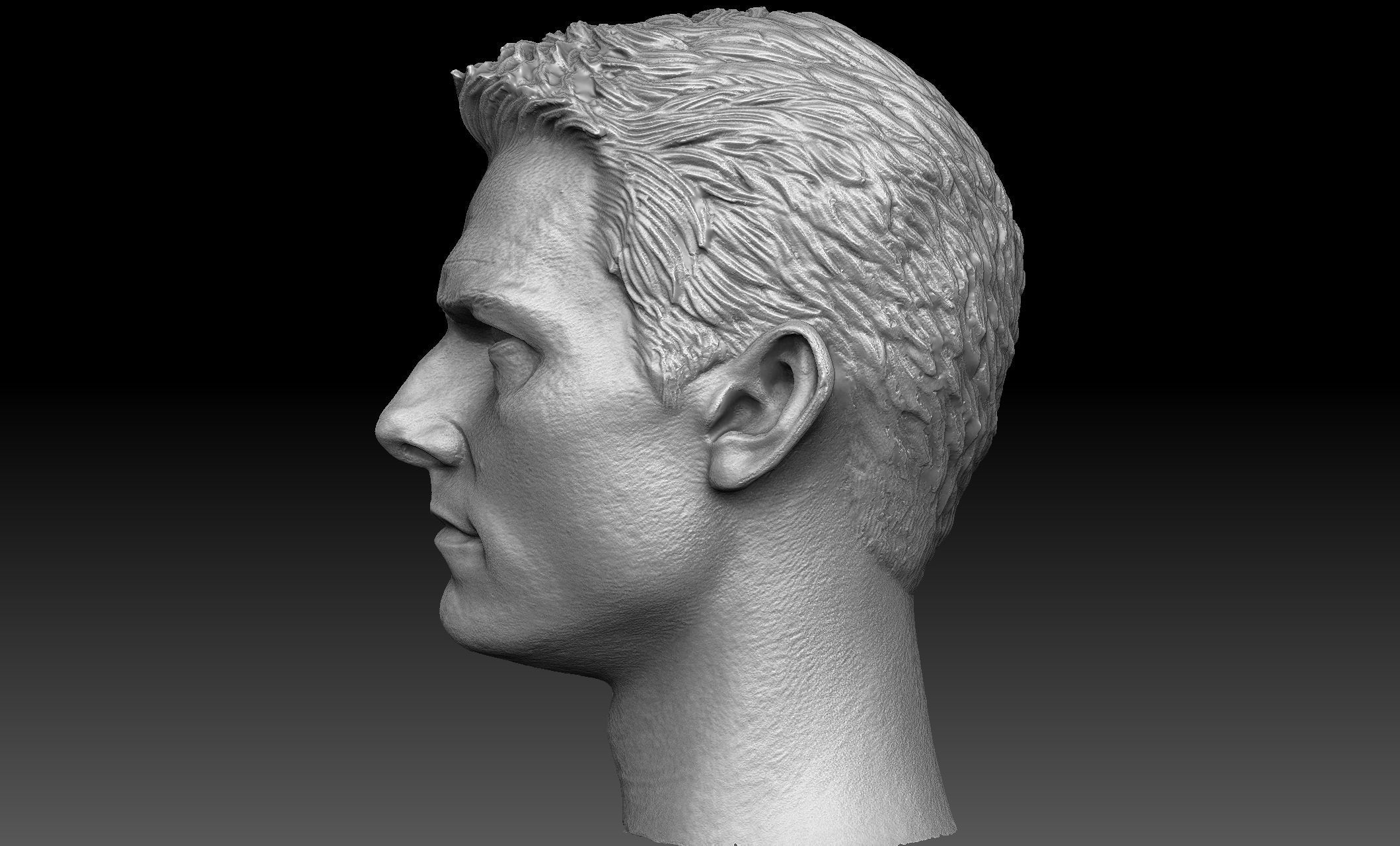 Tom Cruise Head Sculpt 3D model_2