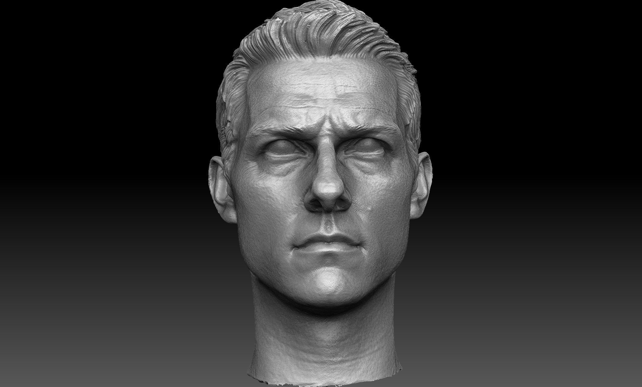 Tom Cruise Head Sculpt 3D model_7