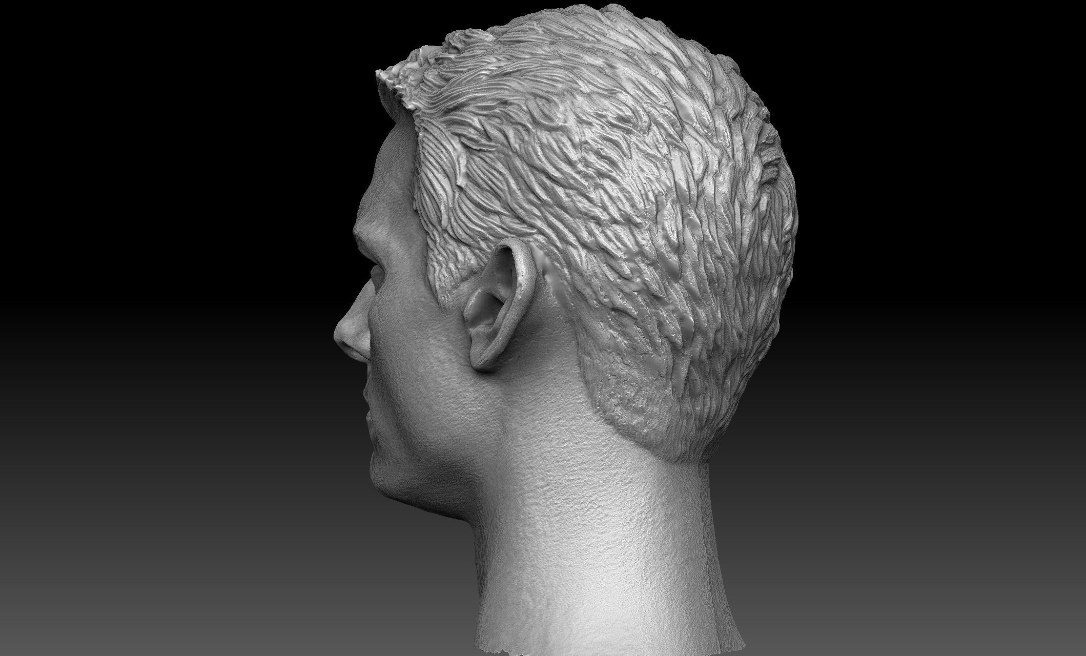 Tom Cruise Head Sculpt 3D model_3