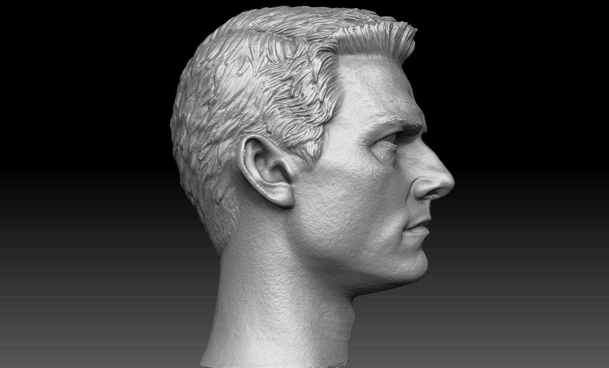 Tom Cruise Head Sculpt 3D model_5