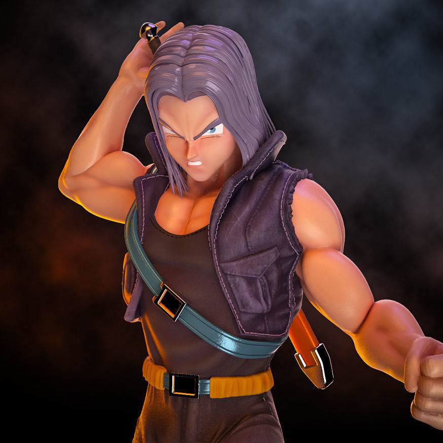Fanart Future TRUNKS Statue - original and SSJ version -  3D print model_4