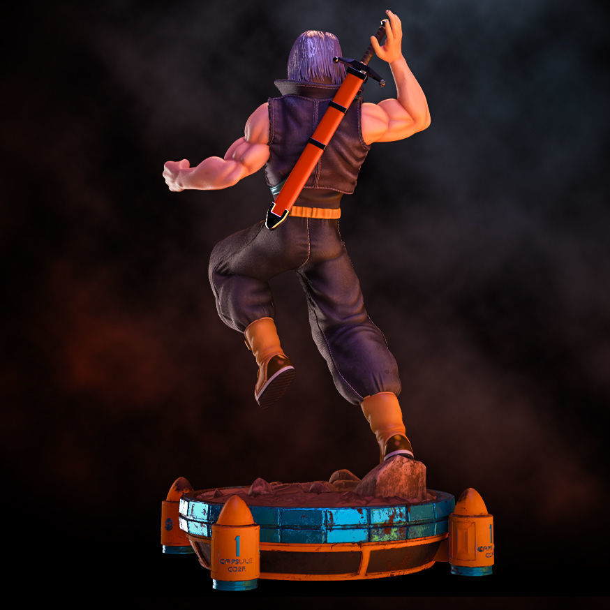 Fanart Future TRUNKS Statue - original and SSJ version -  3D print model_10