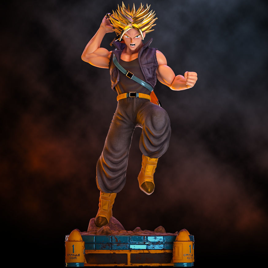 Fanart Future TRUNKS Statue - original and SSJ version -  3D print model_6