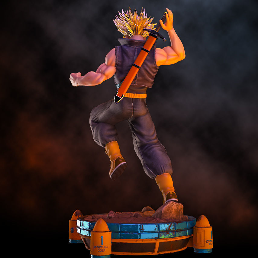 Fanart Future TRUNKS Statue - original and SSJ version -  3D print model_15