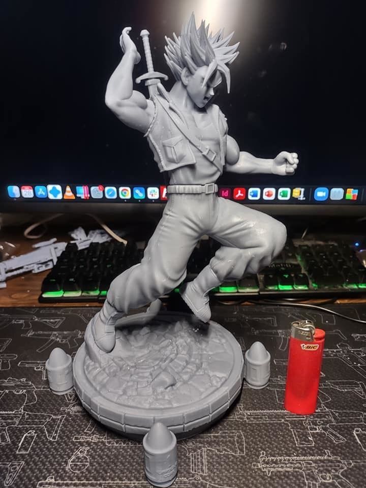 Fanart Future TRUNKS Statue - original and SSJ version -  3D print model_17