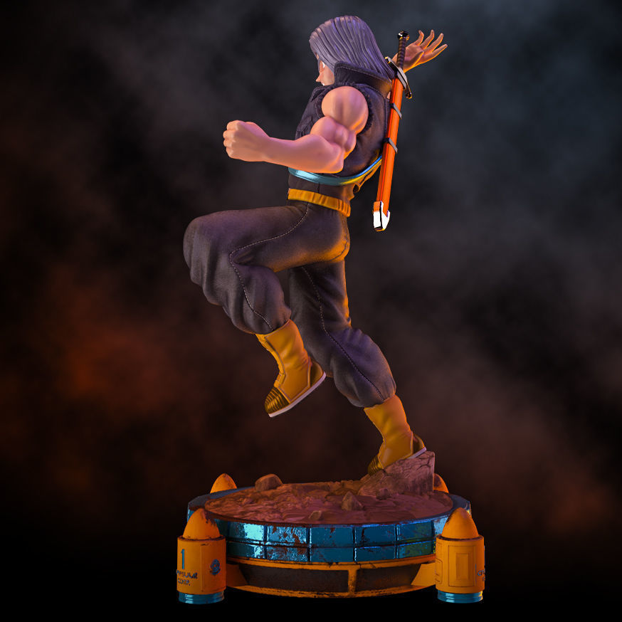 Fanart Future TRUNKS Statue - original and SSJ version -  3D print model_8