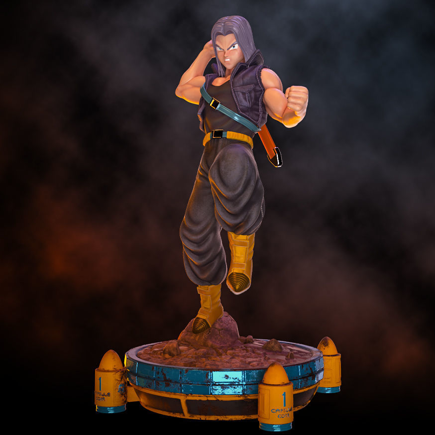 Fanart Future TRUNKS Statue - original and SSJ version -  3D print model_9