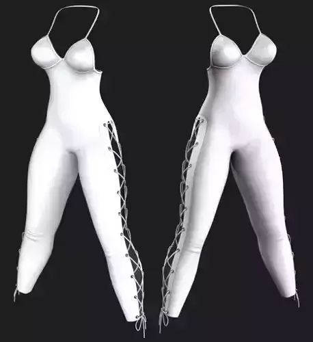 Stringed Overall Low-poly 3D model