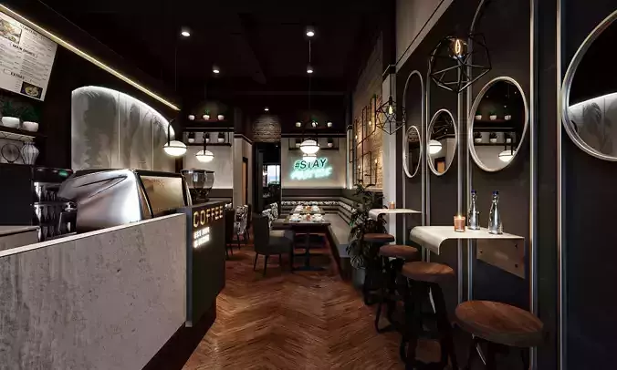 CoffeeShop 3d Interior Design 3D model