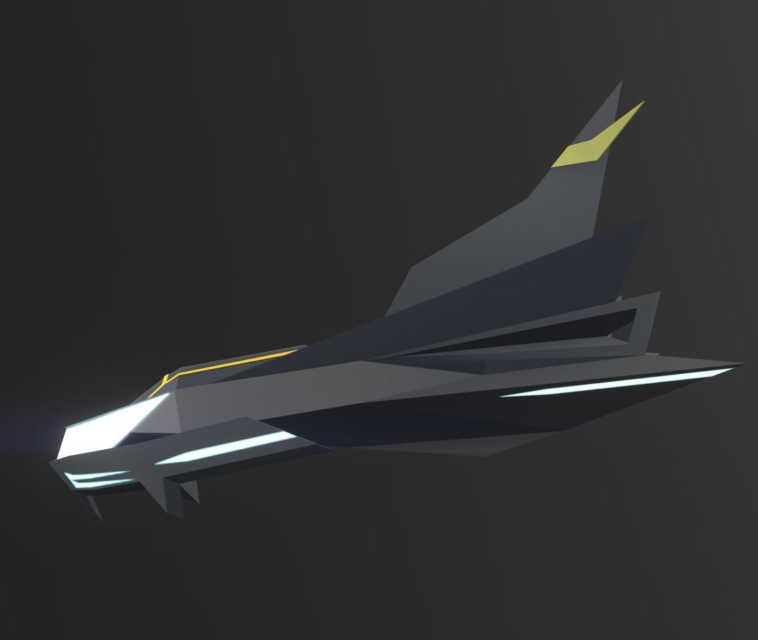 3DP Lowpoly Spaceships Collection Low-poly 3D model_32
