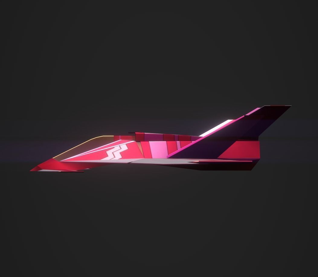 3DP Lowpoly Spaceships Collection Low-poly 3D model_11