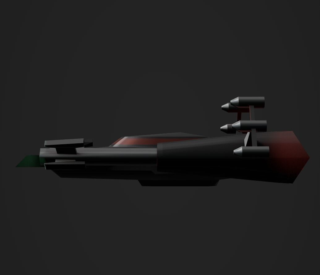 3DP Lowpoly Spaceships Collection Low-poly 3D model_38